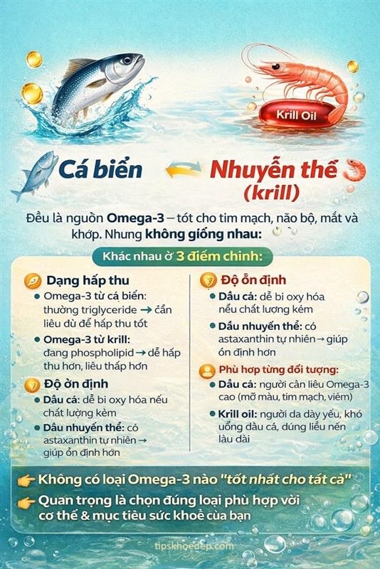 Omega-3 tồn tại dưới nhiều dạng